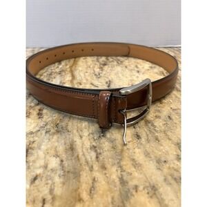 Fabio Valenti Genuine Leather Dress Belt Polished Zinc Alloy Prong Buckle S-42